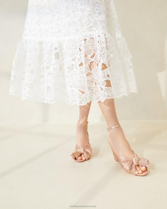 Shoes Dune Loeffler Randall 044J72 Women Camellia Pleated Bow Heel