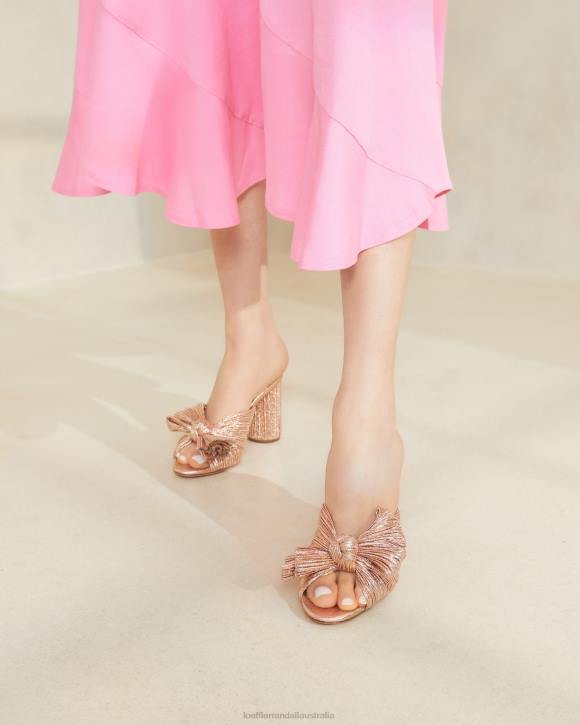 Shoes Dune Loeffler Randall 044J76 Women Penny Pleated Bow Heel
