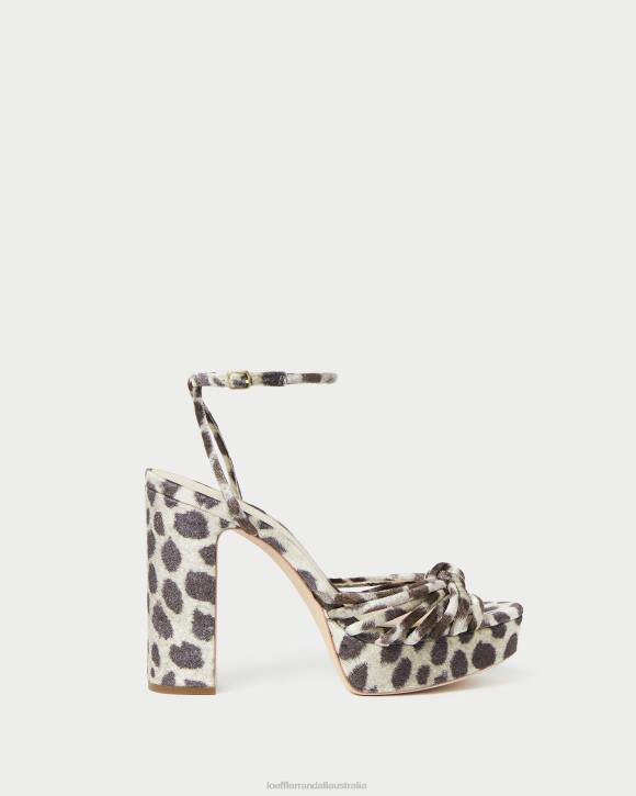 Shoes Leopard Loeffler Randall 044J98 Women Rivka Knot Platform Sandal