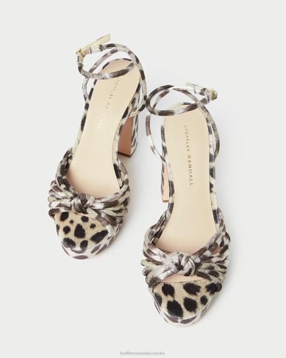 Shoes Leopard Loeffler Randall 044J98 Women Rivka Knot Platform Sandal