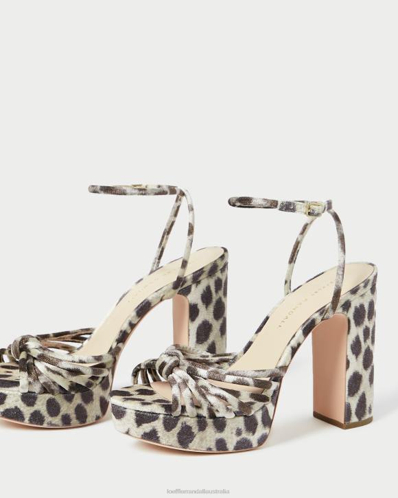 Shoes Leopard Loeffler Randall 044J98 Women Rivka Knot Platform Sandal