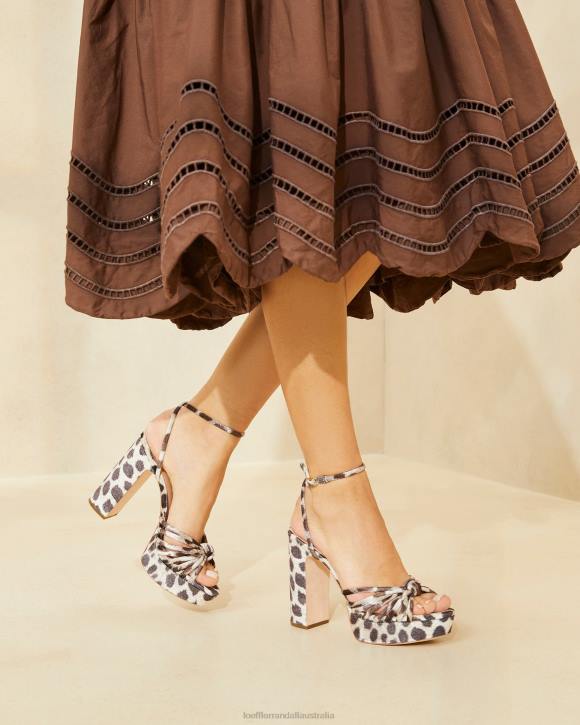 Shoes Leopard Loeffler Randall 044J98 Women Rivka Knot Platform Sandal
