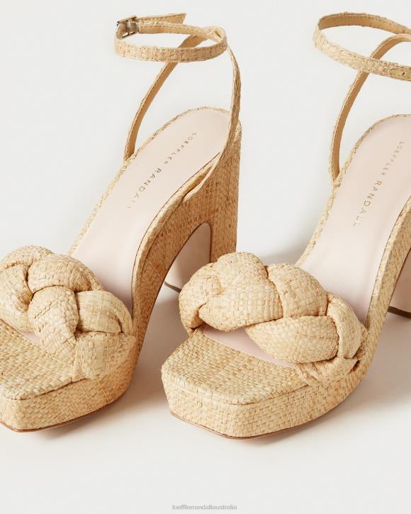 Shoes Natural Loeffler Randall 044J21 Women Fae Platform Heel