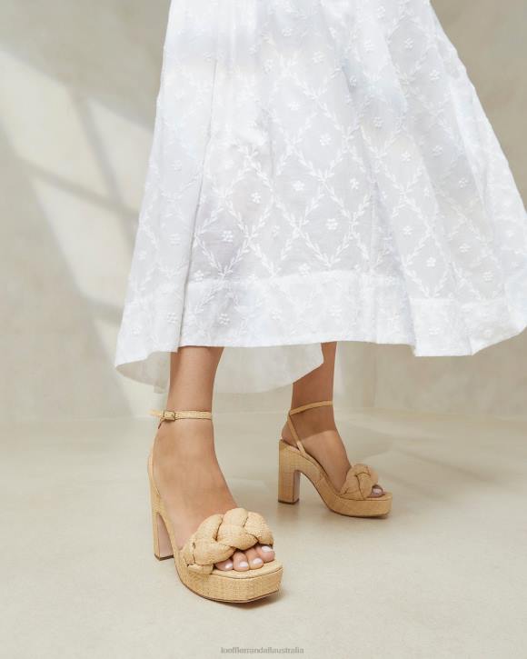 Shoes Natural Loeffler Randall 044J21 Women Fae Platform Heel