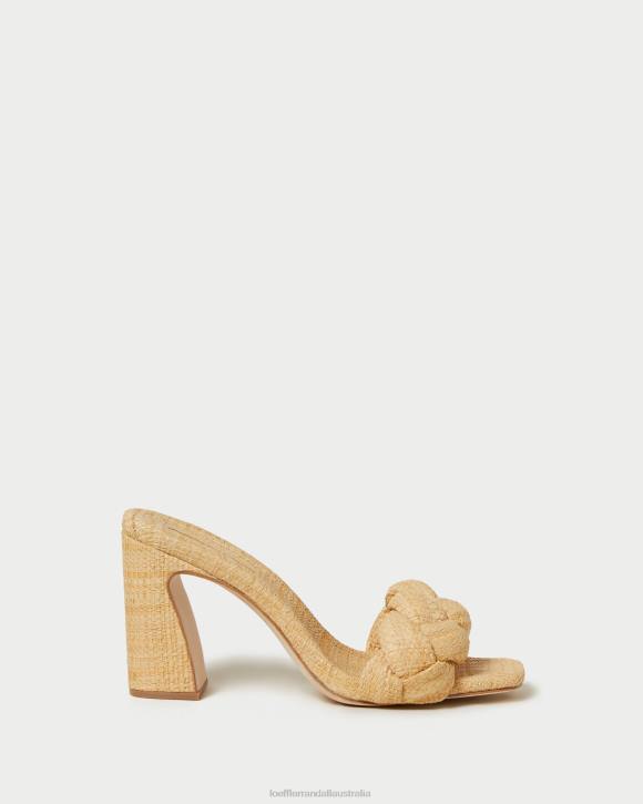 Shoes Natural Loeffler Randall 044J41 Women Freya Braided Curve Mule