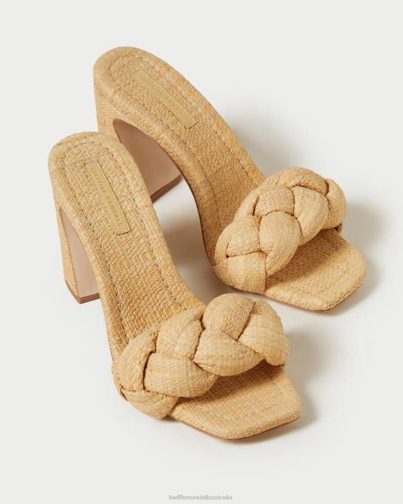 Shoes Natural Loeffler Randall 044J41 Women Freya Braided Curve Mule