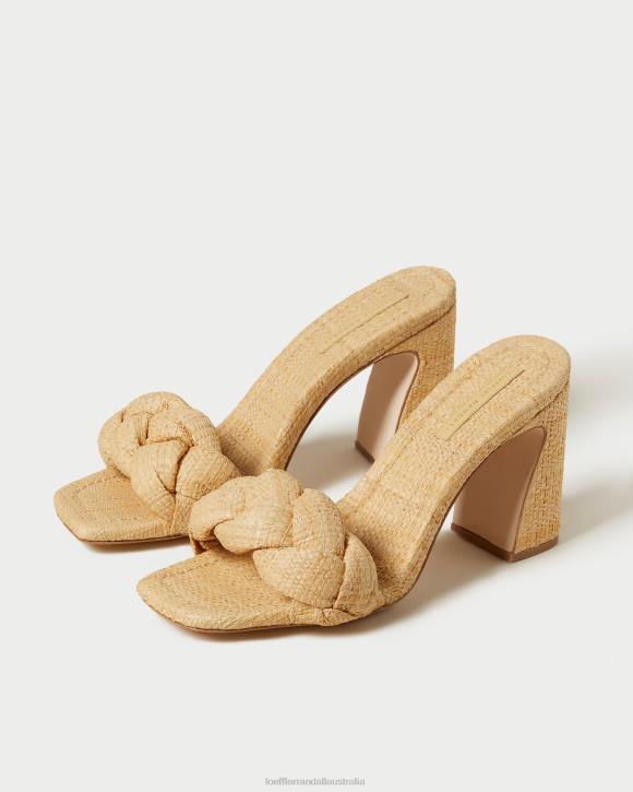 Shoes Natural Loeffler Randall 044J41 Women Freya Braided Curve Mule
