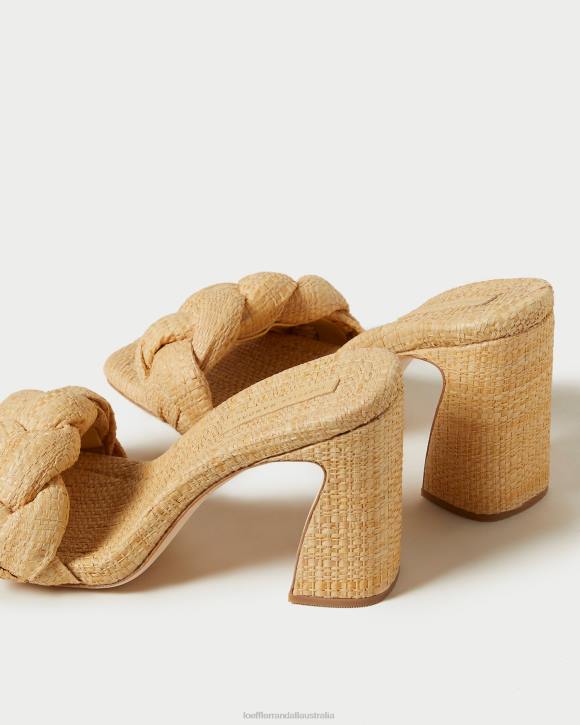 Shoes Natural Loeffler Randall 044J41 Women Freya Braided Curve Mule