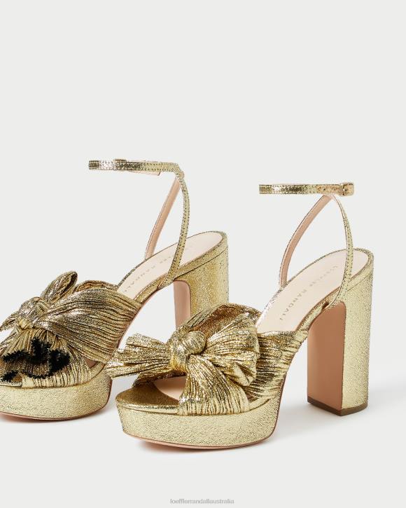 Shoes Oro Loeffler Randall 044J89 Women Natalia Platform Bow Heel