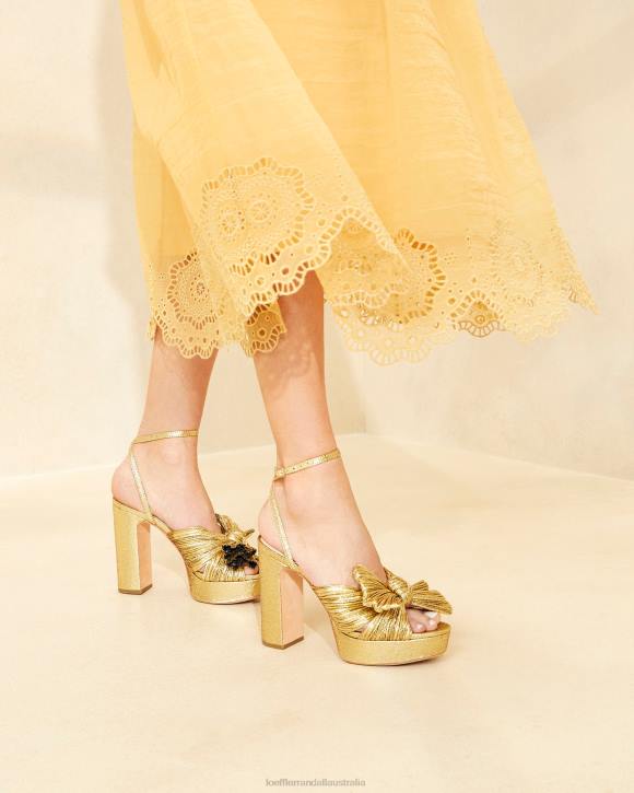 Shoes Oro Loeffler Randall 044J89 Women Natalia Platform Bow Heel