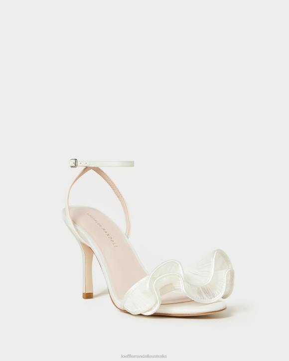 Shoes Pearl Loeffler Randall 044J42 Women Estella Ruffle Heeled Sandal