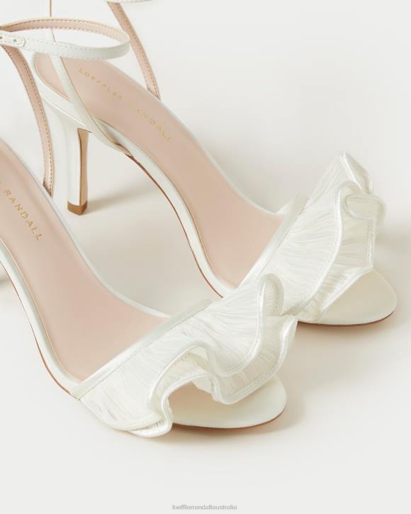 Shoes Pearl Loeffler Randall 044J42 Women Estella Ruffle Heeled Sandal