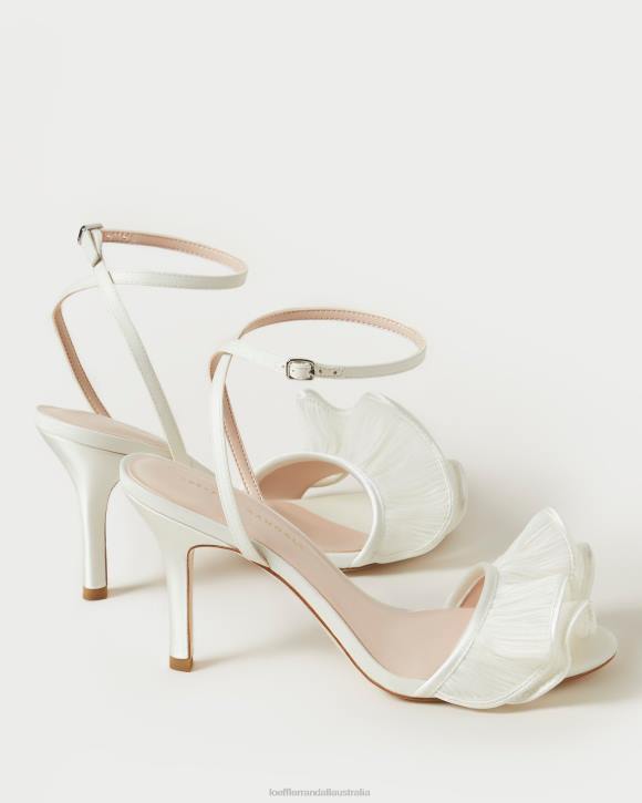Shoes Pearl Loeffler Randall 044J42 Women Estella Ruffle Heeled Sandal