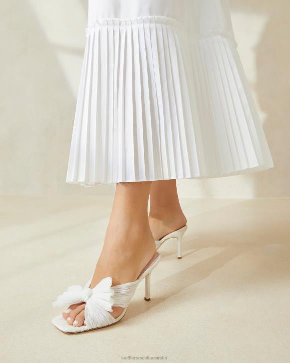 Shoes Pearl Loeffler Randall 044J73 Women Claudia Pleated Bow Mule