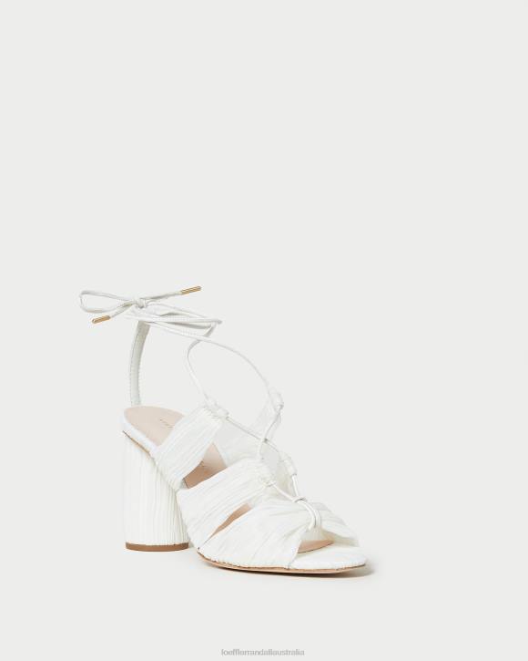 Shoes Pearl Loeffler Randall 044J83 Women Teresa Pleated Lace-Up Sandal