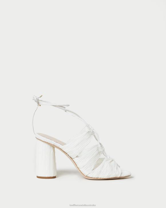 Shoes Pearl Loeffler Randall 044J83 Women Teresa Pleated Lace-Up Sandal