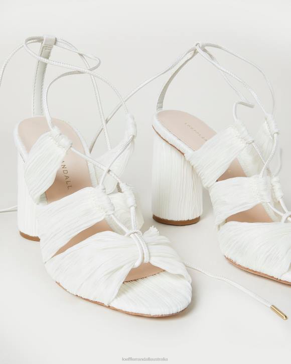 Shoes Pearl Loeffler Randall 044J83 Women Teresa Pleated Lace-Up Sandal