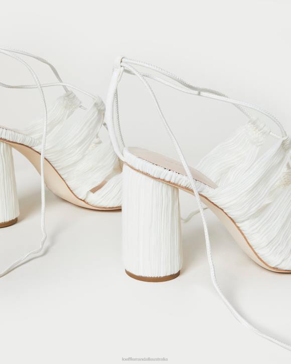 Shoes Pearl Loeffler Randall 044J83 Women Teresa Pleated Lace-Up Sandal