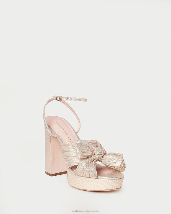 Shoes Platinum Loeffler Randall 044J16 Women Natalia Platform Bow Heel