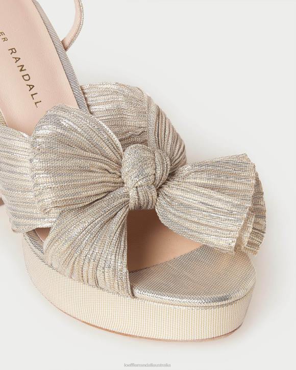 Shoes Platinum Loeffler Randall 044J16 Women Natalia Platform Bow Heel