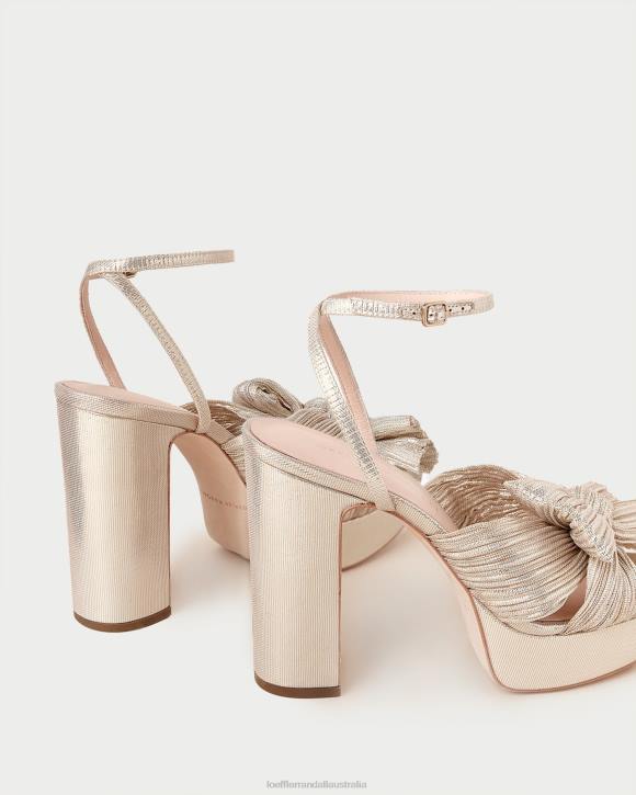 Shoes Platinum Loeffler Randall 044J16 Women Natalia Platform Bow Heel