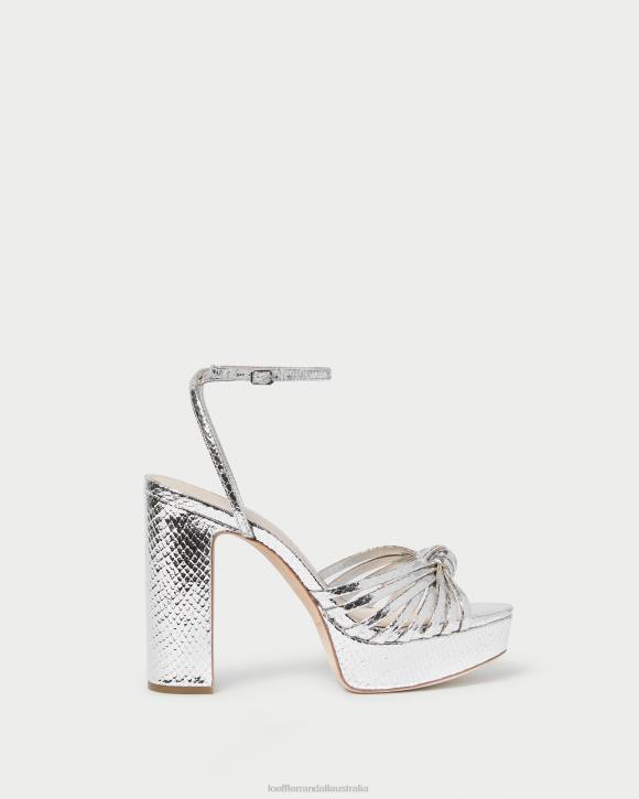 Shoes Silver Loeffler Randall 044J75 Women Rivka Knot Platform Sandal