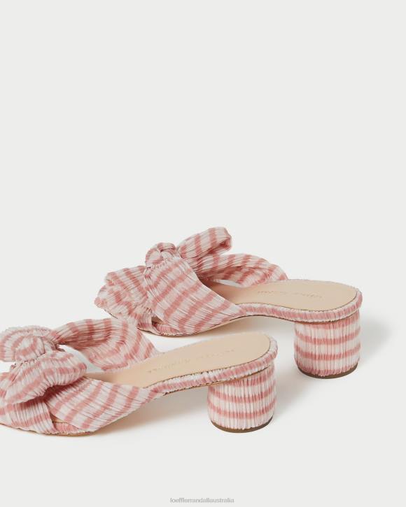 Shoes Soft Pink Gingham Loeffler Randall 044J79 Women Emilia Bow Heel