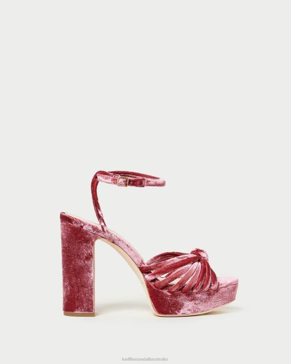 Shoes Tea Rose Loeffler Randall 044J48 Women Rivka Knot Platform Sandal