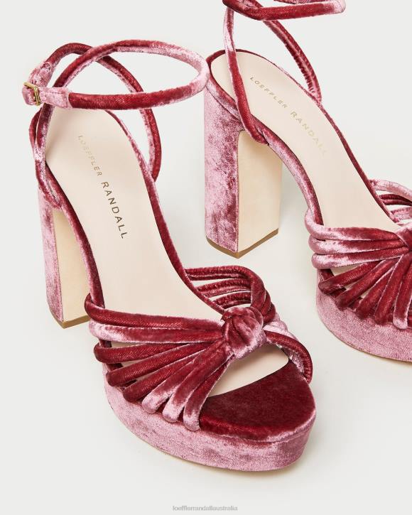 Shoes Tea Rose Loeffler Randall 044J48 Women Rivka Knot Platform Sandal