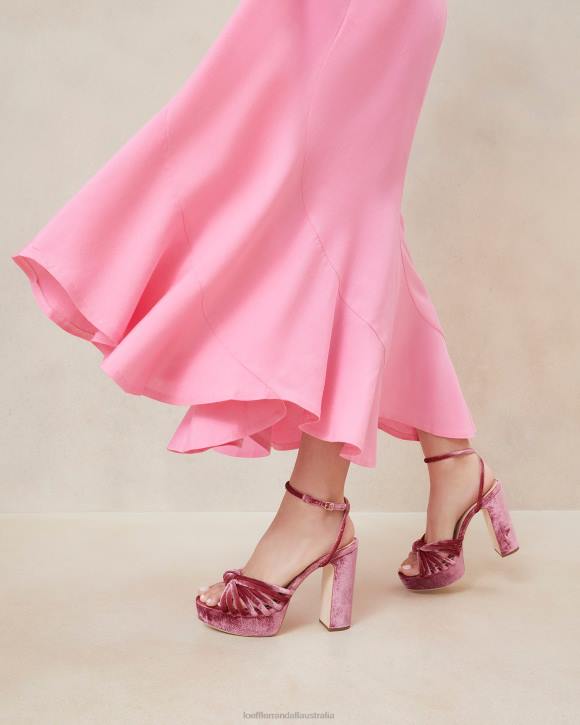 Shoes Tea Rose Loeffler Randall 044J48 Women Rivka Knot Platform Sandal