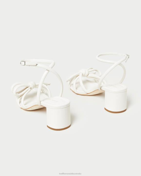Shoes White Loeffler Randall 044J24 Women Mikel Bow Mid-Heel Sandal