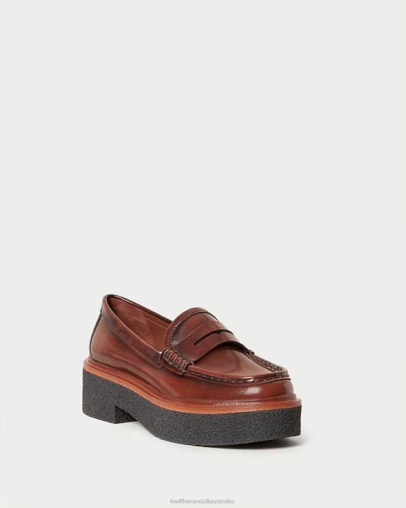 Shoes Brown Loeffler Randall 044J312 Women Rikki Platform Loafer