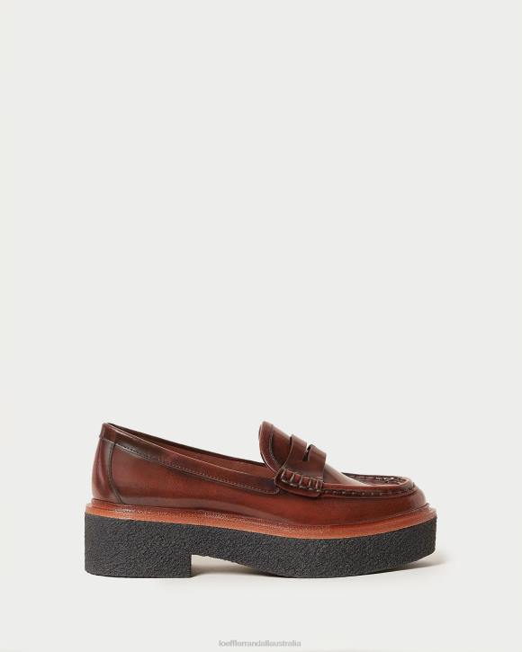 Shoes Brown Loeffler Randall 044J312 Women Rikki Platform Loafer