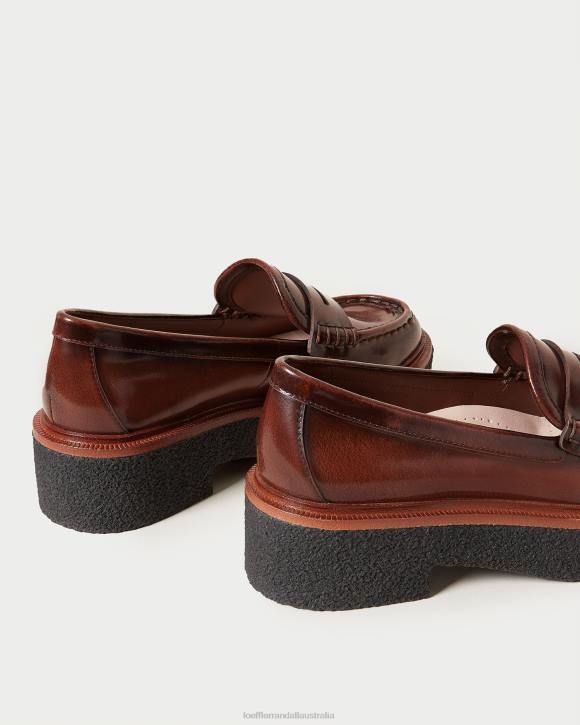 Shoes Brown Loeffler Randall 044J312 Women Rikki Platform Loafer