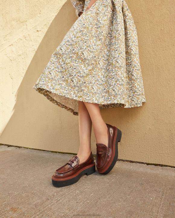 Shoes Brown Loeffler Randall 044J312 Women Rikki Platform Loafer
