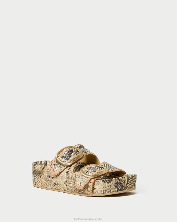 Shoes Bone/Pink Loeffler Randall 044J113 Women Theo Footbed Sandal