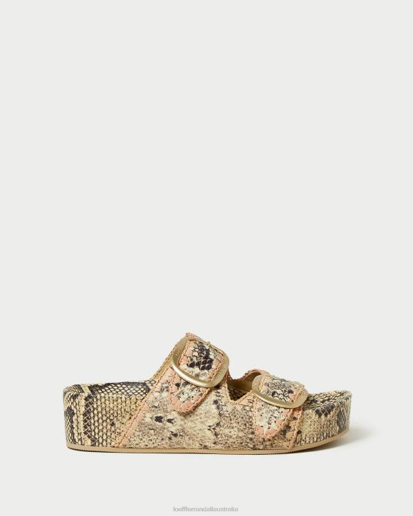 Shoes Bone/Pink Loeffler Randall 044J113 Women Theo Footbed Sandal