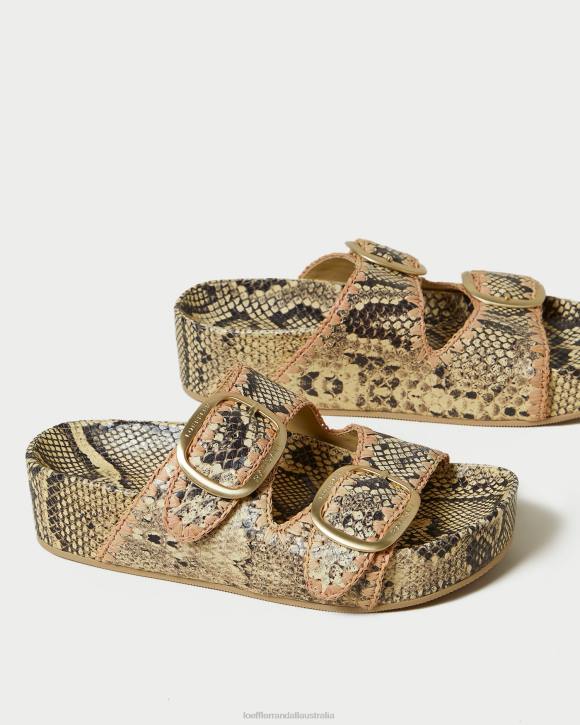 Shoes Bone/Pink Loeffler Randall 044J113 Women Theo Footbed Sandal