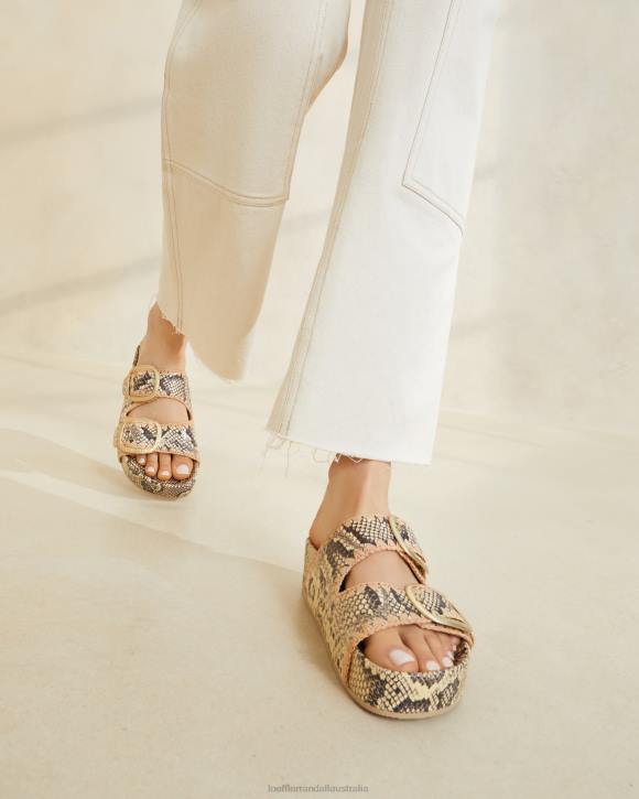 Shoes Bone/Pink Loeffler Randall 044J113 Women Theo Footbed Sandal