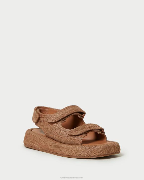 Shoes Brown Loeffler Randall 044J110 Women Blaise Raffia Platform Sandal