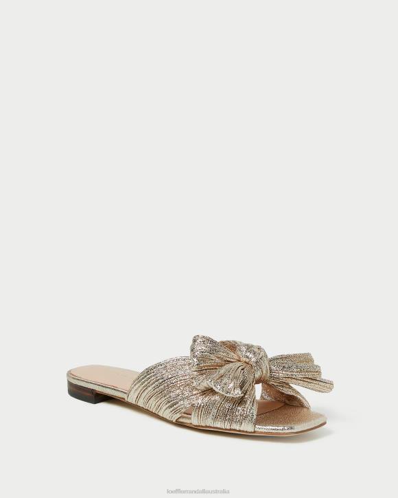 Shoes Champagne Loeffler Randall 044J124 Women Daphne Bow Slide