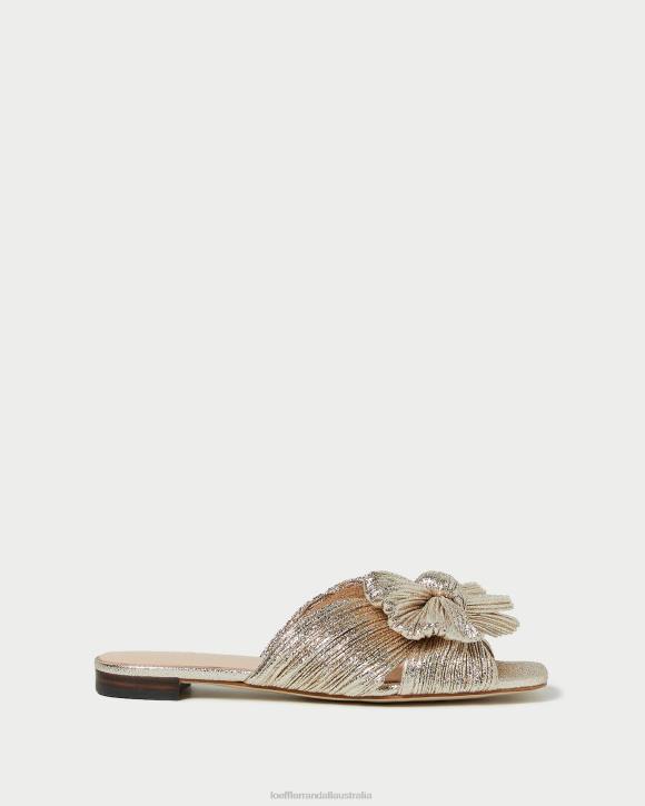 Shoes Champagne Loeffler Randall 044J124 Women Daphne Bow Slide