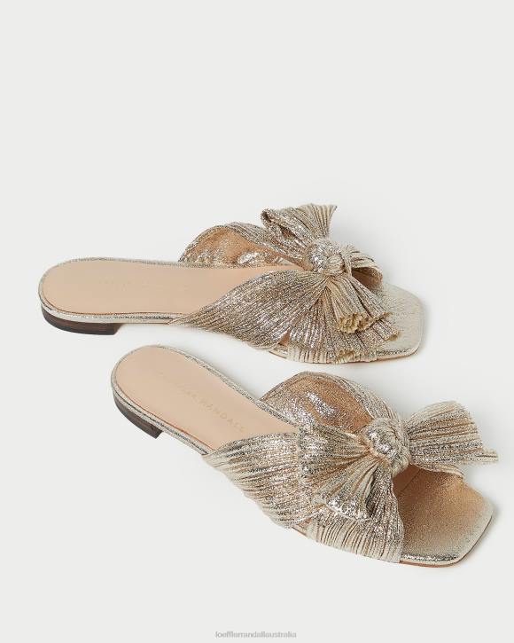 Shoes Champagne Loeffler Randall 044J124 Women Daphne Bow Slide