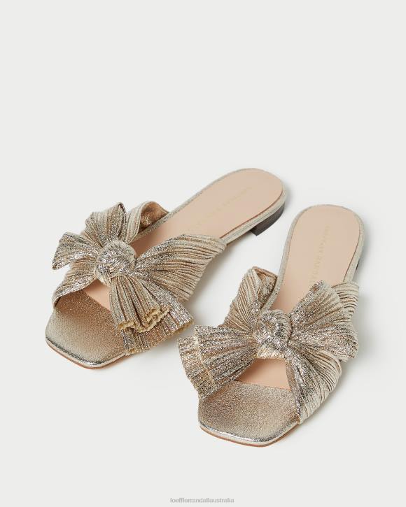Shoes Champagne Loeffler Randall 044J124 Women Daphne Bow Slide