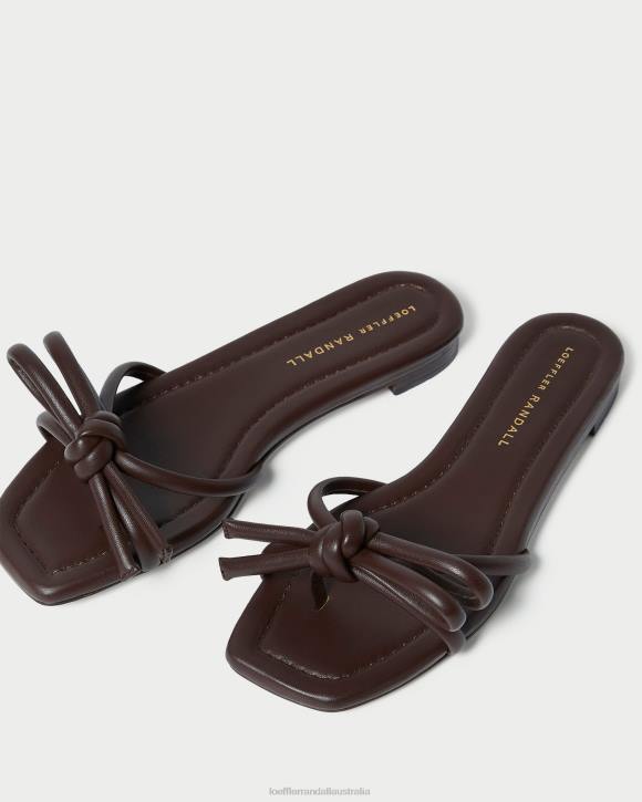 Shoes Chocolate Loeffler Randall 044J130 Women Hadley Bow Sandal
