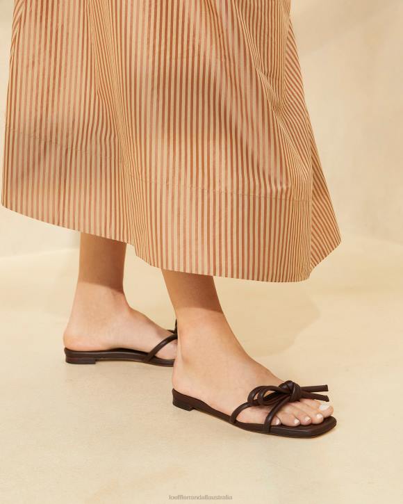 Shoes Chocolate Loeffler Randall 044J130 Women Hadley Bow Sandal