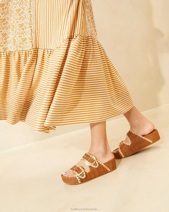 Shoes Cuona/Natural Loeffler Randall 044J121 Women Theo Brown Footbed Sandal
