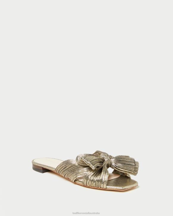 Shoes Dark Gold Loeffler Randall 044J115 Women Daphne Bow Slide