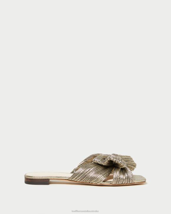 Shoes Dark Gold Loeffler Randall 044J115 Women Daphne Bow Slide