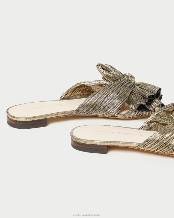 Shoes Dark Gold Loeffler Randall 044J115 Women Daphne Bow Slide